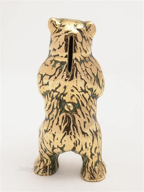 antique metal bear money box|old money boxes for sale.